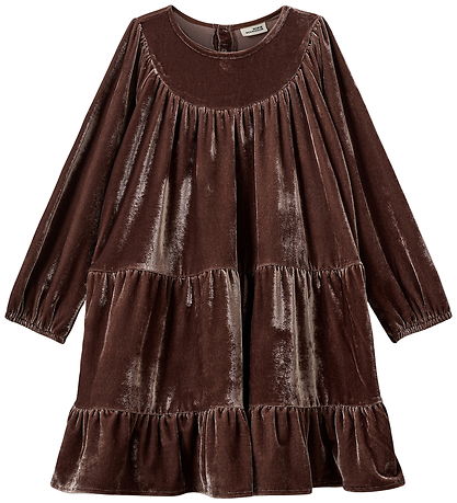 Sofie Schnoor Kjole - Velour - SelineSB - Brun