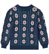 Fliink Bluse - Strik - Garden - Insignia Blue