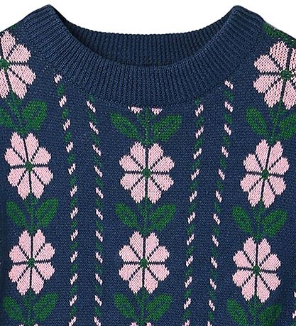 Fliink Bluse - Strik - Garden - Insignia Blue