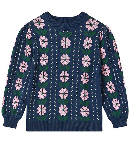 Fliink Bluse - Strik - Garden - Insignia Blue
