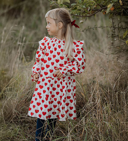 Fliink Kjole - Winter Heart - Sandshell AOP