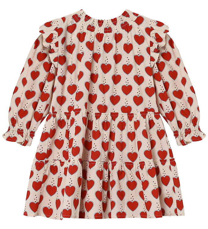 Fliink Kjole - Winter Heart - Sandshell AOP