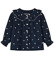 Fliink Skjorte - Fløjl - Dolly - Insignia Blue AOP