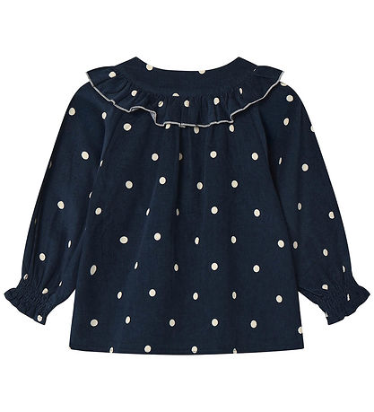 Fliink Skjorte - Fløjl - Dolly - Insignia Blue AOP
