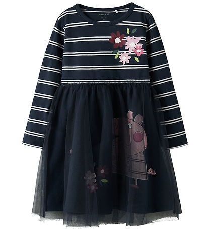 Name It Kjole - NmfOrini Tulle - Navy Blazer