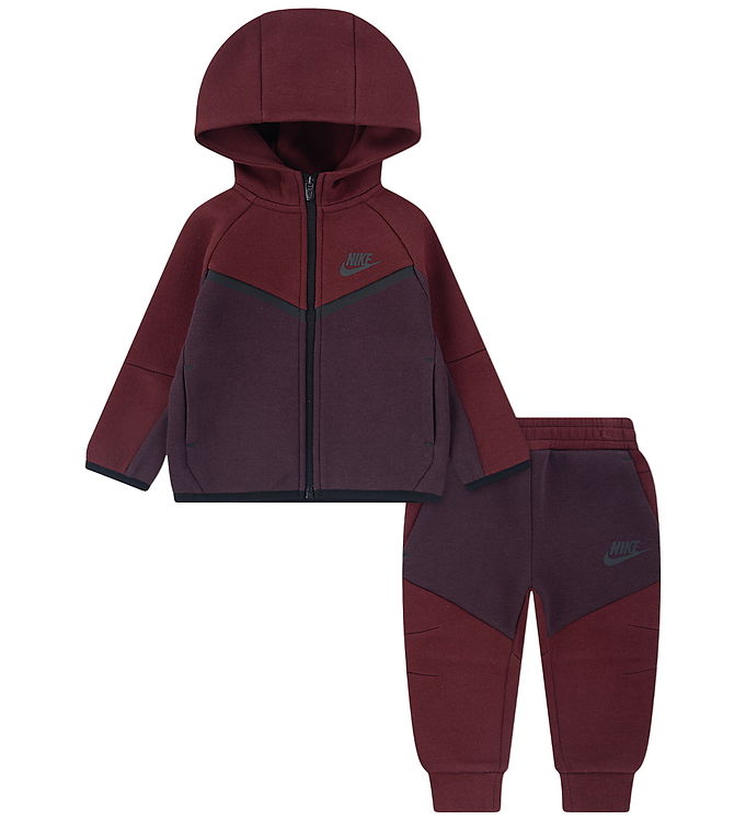 Nike Sæt - Fleece - Team Red/Burgundt Crush