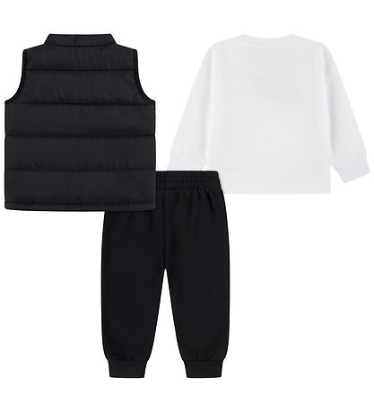 Nike Sæt - Dynevest/Bluse/Sweatpants - Sort/Hvid Nike Sæt - Dynevest/Bluse/Sweatpants - Sort/Hvid