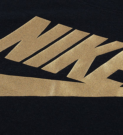 Nike T-shirt - Futura evergreen - Black/Metallic Gold