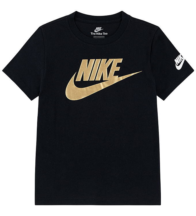 Nike T-shirt - Futura evergreen - Black/Metallic Gold