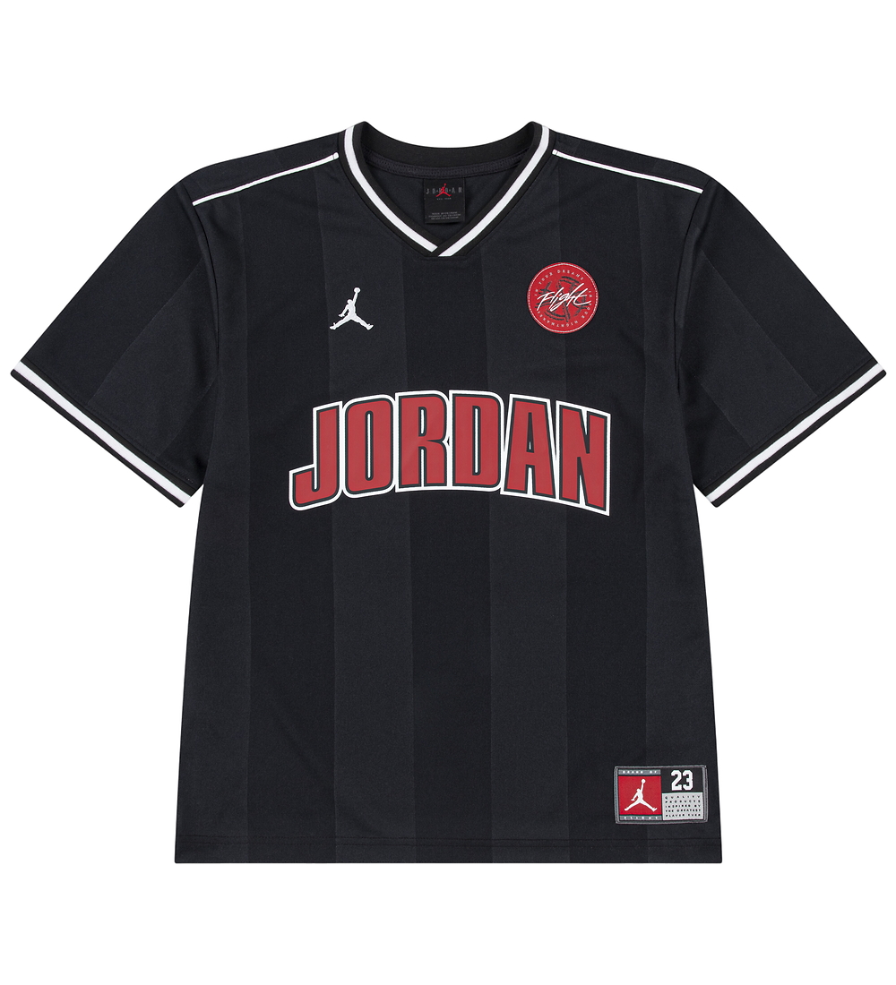Jordan T-Shirt - Schwarz m. Rot - Jordan - 8-10 Jahre (128-140) - T-Shirts