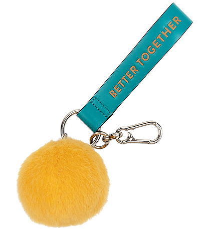 Bon Ton Toys Nøglering - 7 cm - Smiley ECO Fuzzy Bag Charm - Yel