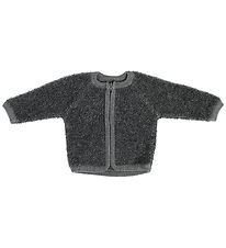 Smallstuff Cardigan m Lynlås - Uld - Grey Melange