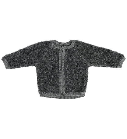 Smallstuff Cardigan m Lynlås - Uld - Grey Melange
