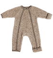 Smallstuff Pramsuit w. Zipper - Wool - Natural Melange