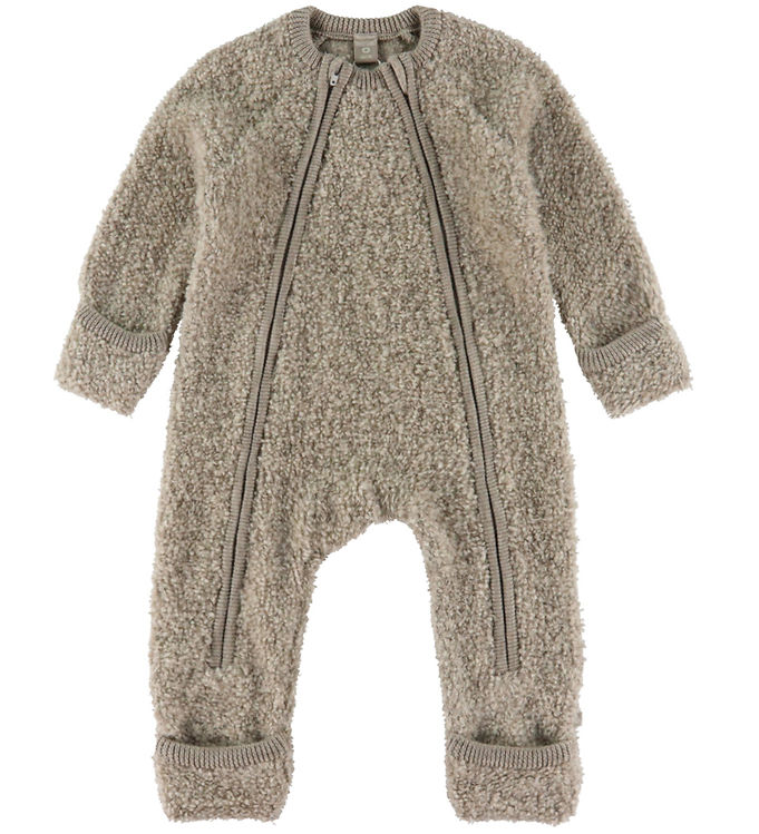 Smallstuff Køredragt m. Lynlås - Uld - Natur Melange