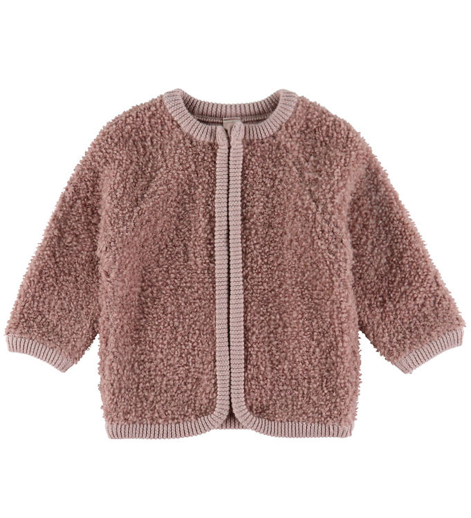 Smallstuff Cardigan med Lynlås i Uld - Rose