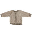 Smallstuff Cardigan m. Lynlås - Uld - Natur Melange