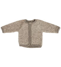 Smallstuff Cardigan m. Lynlås - Uld - Natur Melange