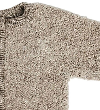 Smallstuff Cardigan m. Lynlås - Uld - Natur Melange