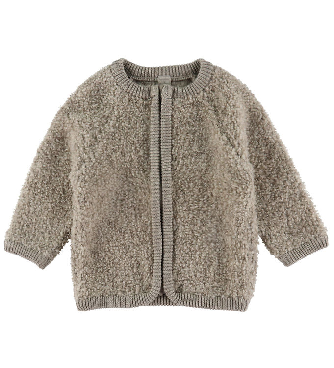 Smallstuff Cardigan m. Lynlås - Uld - Natur Melange