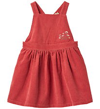 Wheat Kjole - Pinafore Agnes - Raspberry