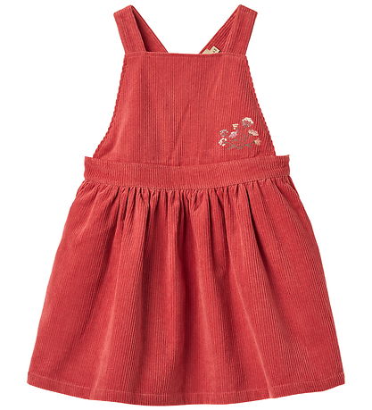 Wheat Kjole - Pinafore Agnes - Raspberry