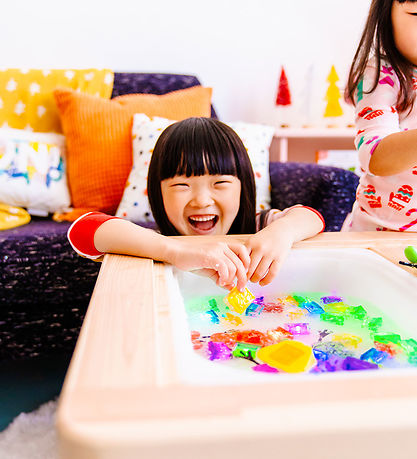 Glo Pals Sansekuber m. Lys - Blair - 4 stk. - Blå