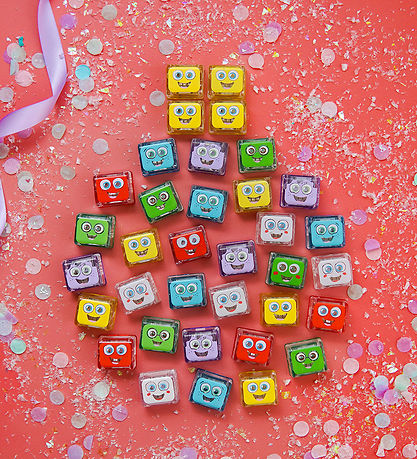 Glo Pals Sansekuber m. Lys - Party Pal - 4 stk. - Hvid