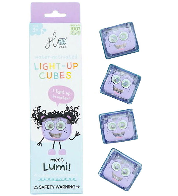 Glo Pals Sansekuber m. Lys - Lumi - 4 stk. - Lilla