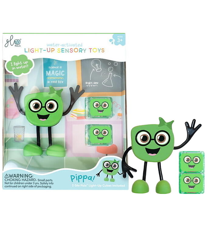Glo Pals Figur/Sansekuber m. Lys - Pippa - Grøn