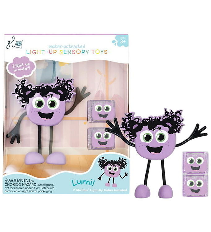 Duronic Glo Pals, Lumi badefigur - med to sensoriske kuber, der lyser i vandet