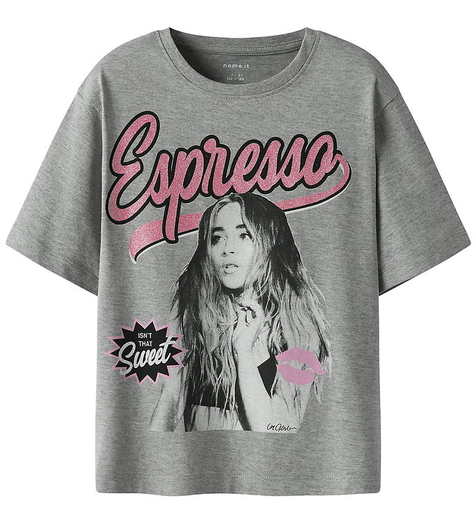 Name It T-shirt - NkfOdassa - Cicons - Gråmeleret