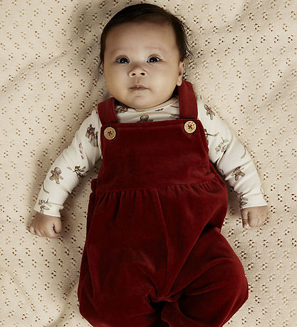 Lil Atelier Smækbukser - Velour - NbfSaga - Loose - Red Dahlia
