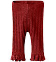Lil Atelier Leggings - Slim Rib - NbfFrita - Red Dahlia