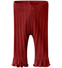 Lil Atelier Leggings - Slim Rib - NbfFrita - Red Dahlia