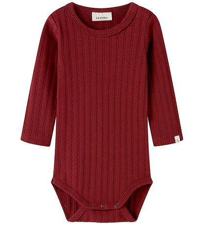 Lil Atelier Body l/æ - Slim Rib - NbfRita - Red Dahlia