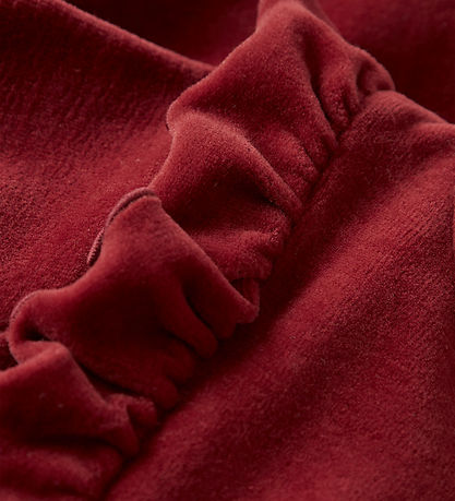 Lil Atelier Kjolebody l/æ - Velour - NbfSaga - Red Dahlia