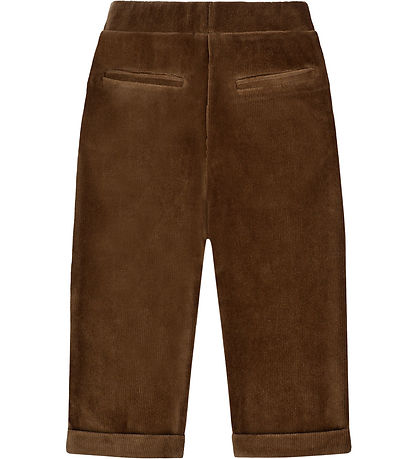 Hust and Claire Fløjlsbukser - HCGarry Ottoman - Brown stone