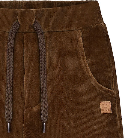 Hust and Claire Fløjlsbukser - HCGarry Ottoman - Brown stone