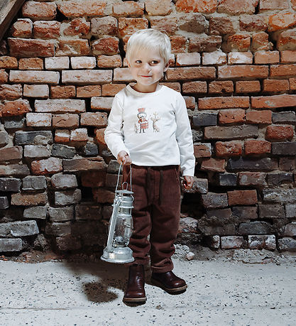 Hust and Claire Fløjlsbukser - HCGarry Ottoman - Brown stone