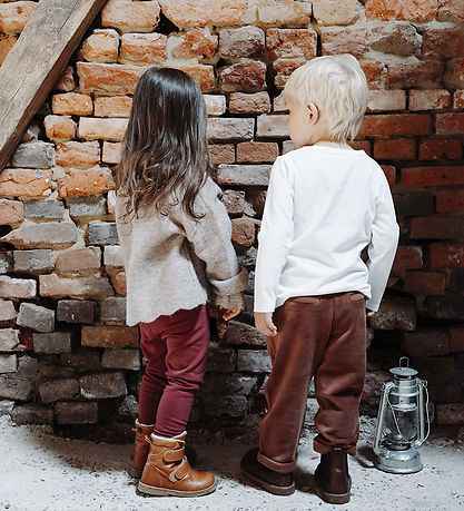 Hust and Claire Fløjlsbukser - HCGarry Ottoman - Brown stone