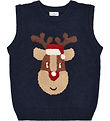 Hust and Claire Vest - Strik - HCPrinco - Reindeer - More Navy