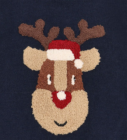 Hust and Claire Vest - Strik - HCPrinco Reindeer - More Navy
