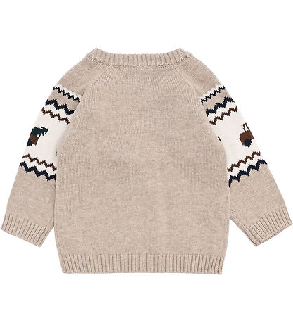 Hust and Claire Bluse - Strik - HCPerry - Beige Melange m. Lastb Hust and Claire Bluse - Strik - HCPerry - Beige Melange m. Lastb