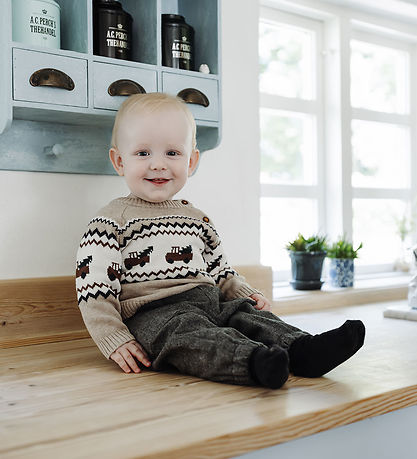 Hust and Claire Bluse - Strik - HCPerry - Beige Melange m. Lastb