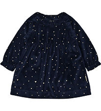 Hust and Claire kjole - Velour - HCKis - More Navy m. Guld Hjert
