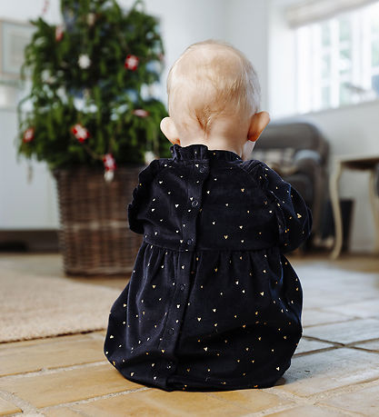 Hust and Claire kjole - Velour - HCKis - More Navy m. Guld