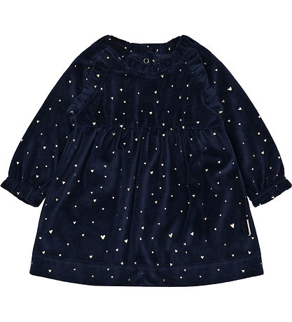 Hust and Claire kjole - Velour - HCKis - More Navy m. Guld