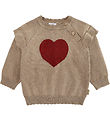 Hust and Claire Bluse - Strik - HCPusle - Heart - Biscuit
