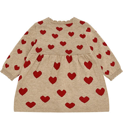 Hust and Claire Kjole - Strik - HCKristel - Biscuit m. Hjerter Hust and Claire Kjole - Strik - HCKristel - Biscuit m. Hjerter